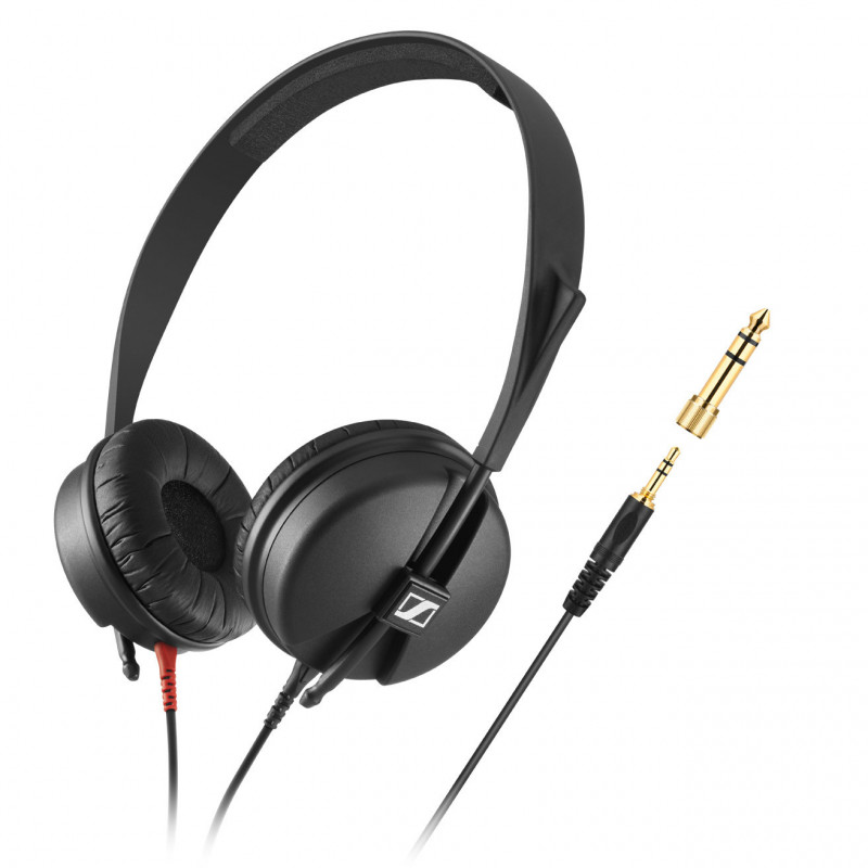 Sennheiser HD 25 Light fejhallgató egyrészes fejpánttal és mindkét fülkagylóhoz csatlakozó kábellel