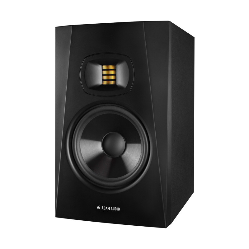 ADAM Audio T7V közeltéri stúdiómonitor 7 colos mélysugárzóval, fekete döntött élű kabinetben