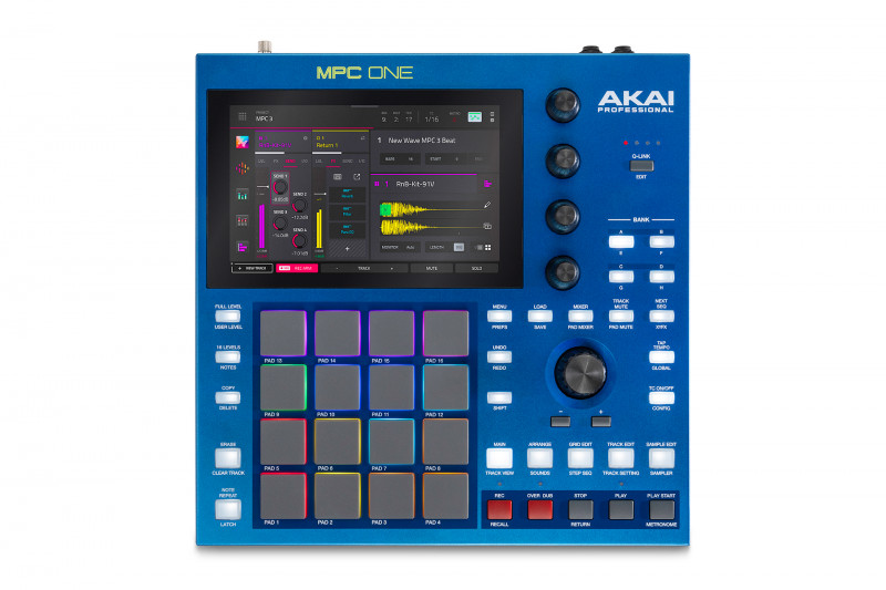 Akai MPC One G2 önálló zenekészítő munkaállomás 16 paddal, érintőkijelzővel és négy Q-Link vezérlővel